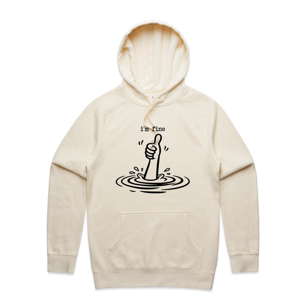 I'm Fine Drowning Thumbs Up Men's AS Colour Hoodie