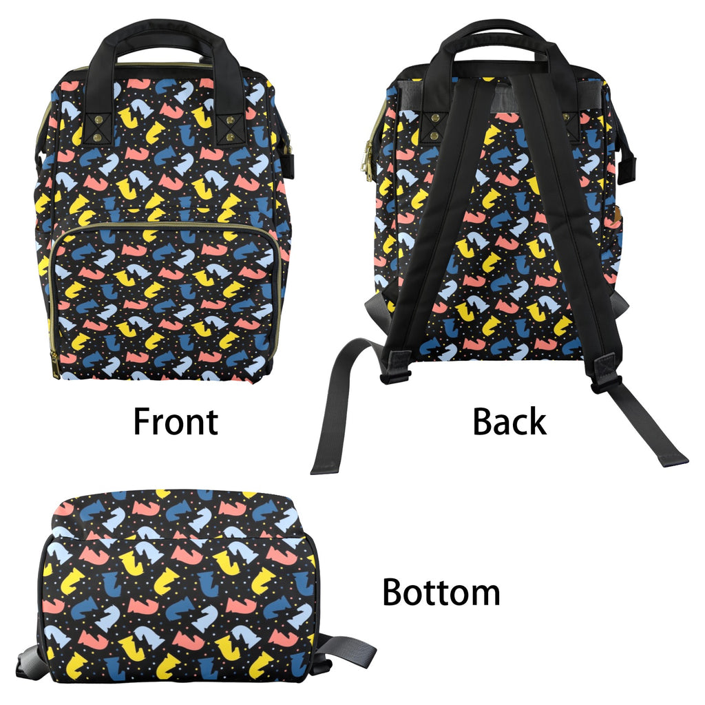 Colourful Chess Multi-Function Backpack, Nappy / Diaper Bag Multi-function Backpack, Nappy / Diaper Bag Chess Games Printed Offshore