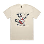 Cat Playing Guitar AS Colour Heavy Faded Tee Unisex Faded ecru Heavy Faded T-shirt animal Music Printed In Australia