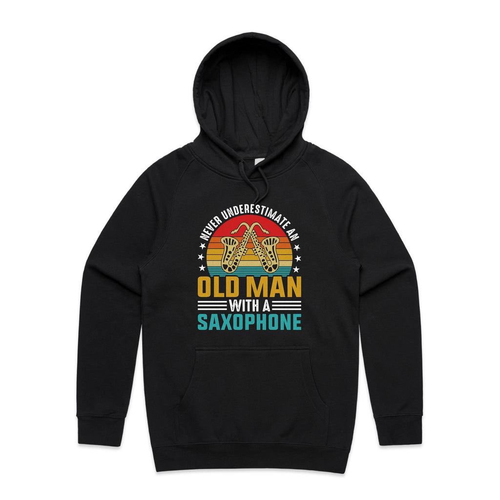 Never Underestimate An Old Man With A Saxophone - Men's AS Colour Hoodie