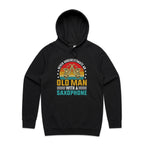 Never Underestimate An Old Man With A Saxophone - Men's AS Colour Hoodie