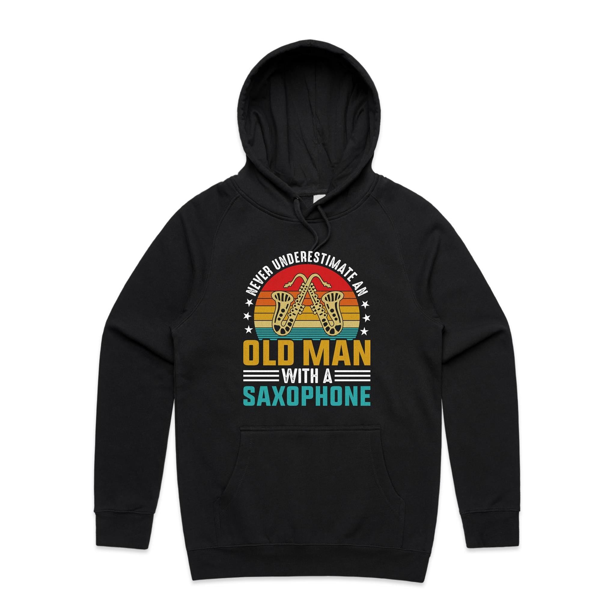 Never Underestimate An Old Man With A Saxophone - Men's AS Colour Hoodie