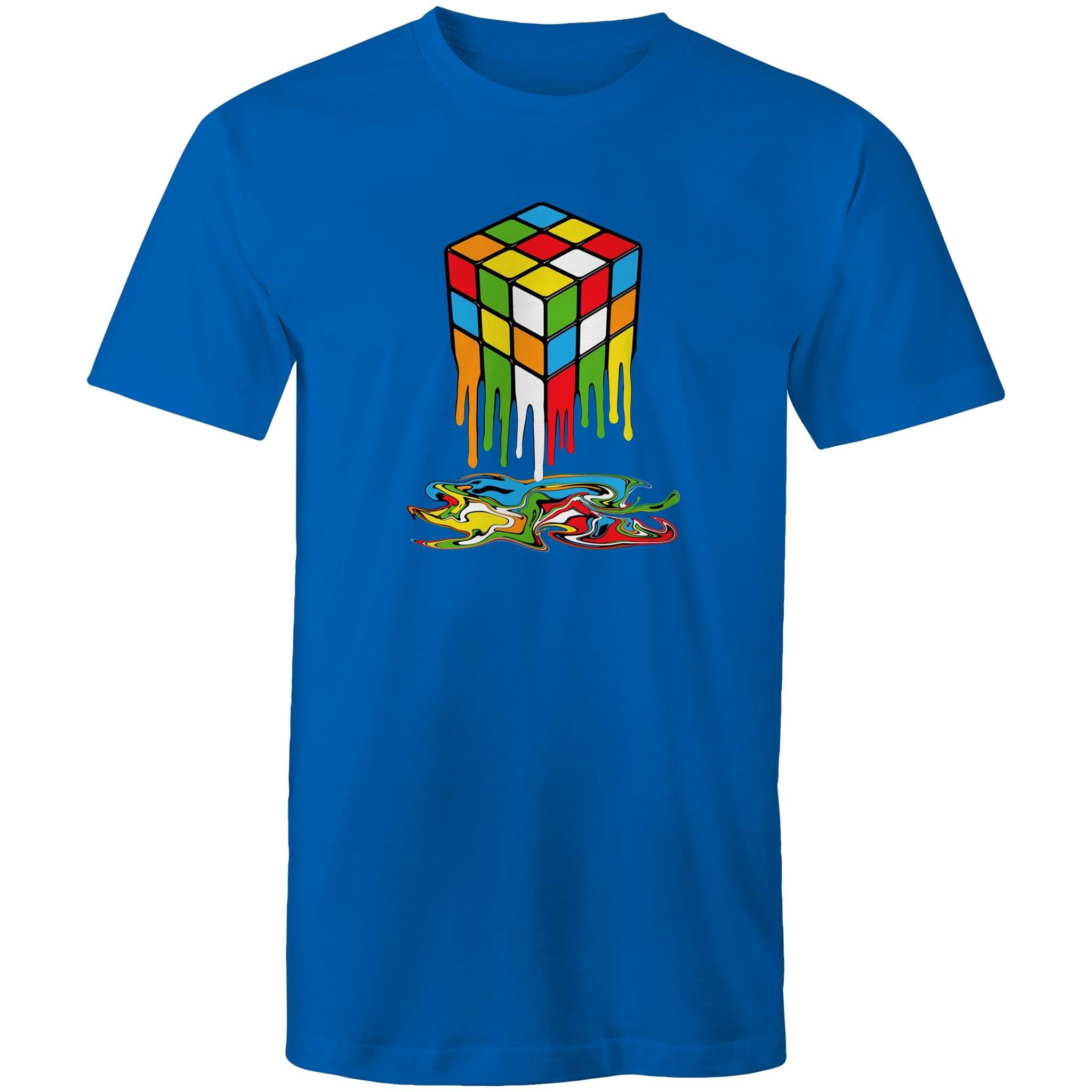 Melting Game Cube - Mens T-Shirt Bright Royal Mens T-shirt Games