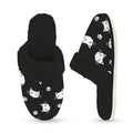 Geometric Cat Faces Women's Fur Trim Thick-Sole Indoor Slippers Women's Fur Trimmed Slippers animal Printed Offshore