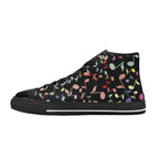Quavers, Music Notes - Men's High Top Canvas Shoes