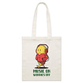 Music On, Worries Off Parcel Canvas Tote Bag Default Title Small Tote Bag Music Printed In Australia
