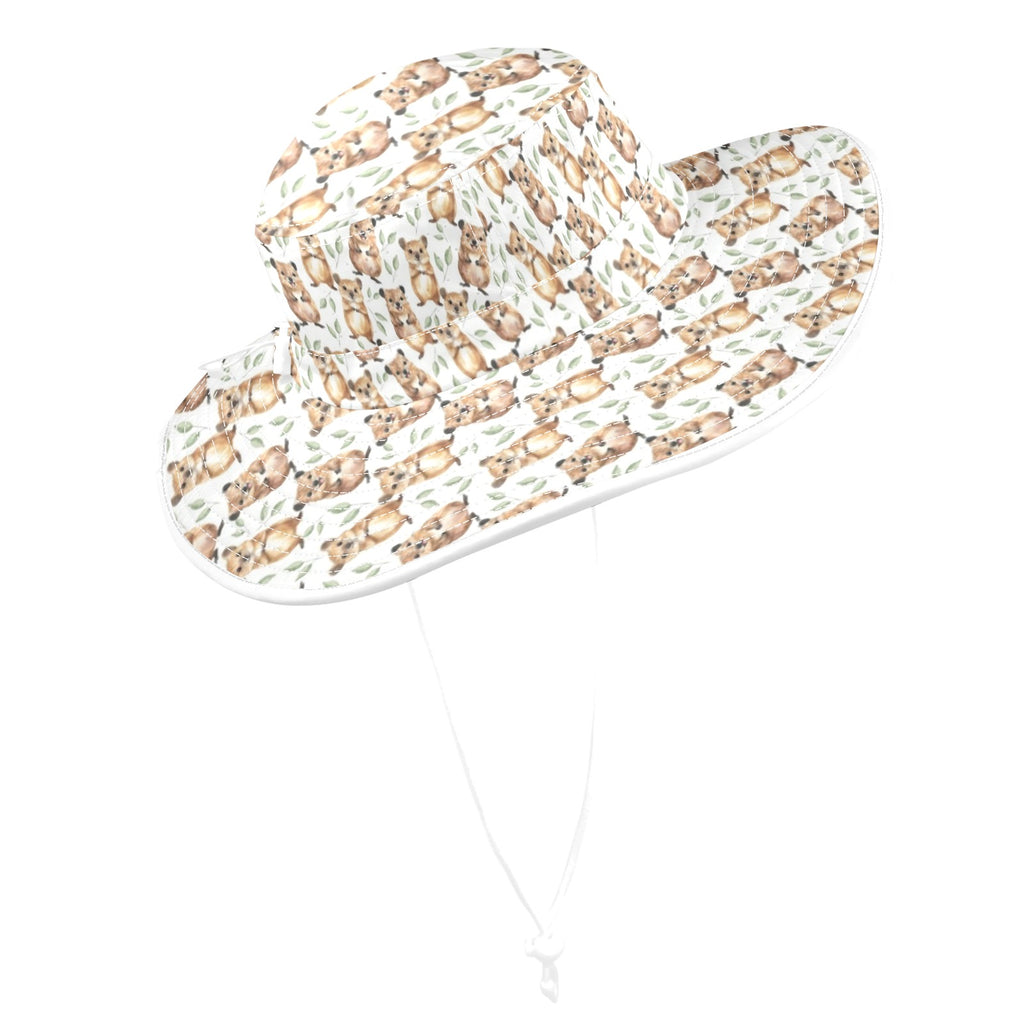 Quokkas Wide Brim Bucket Hat Wide Brim Bucket Hat animal Australia Printed Offshore