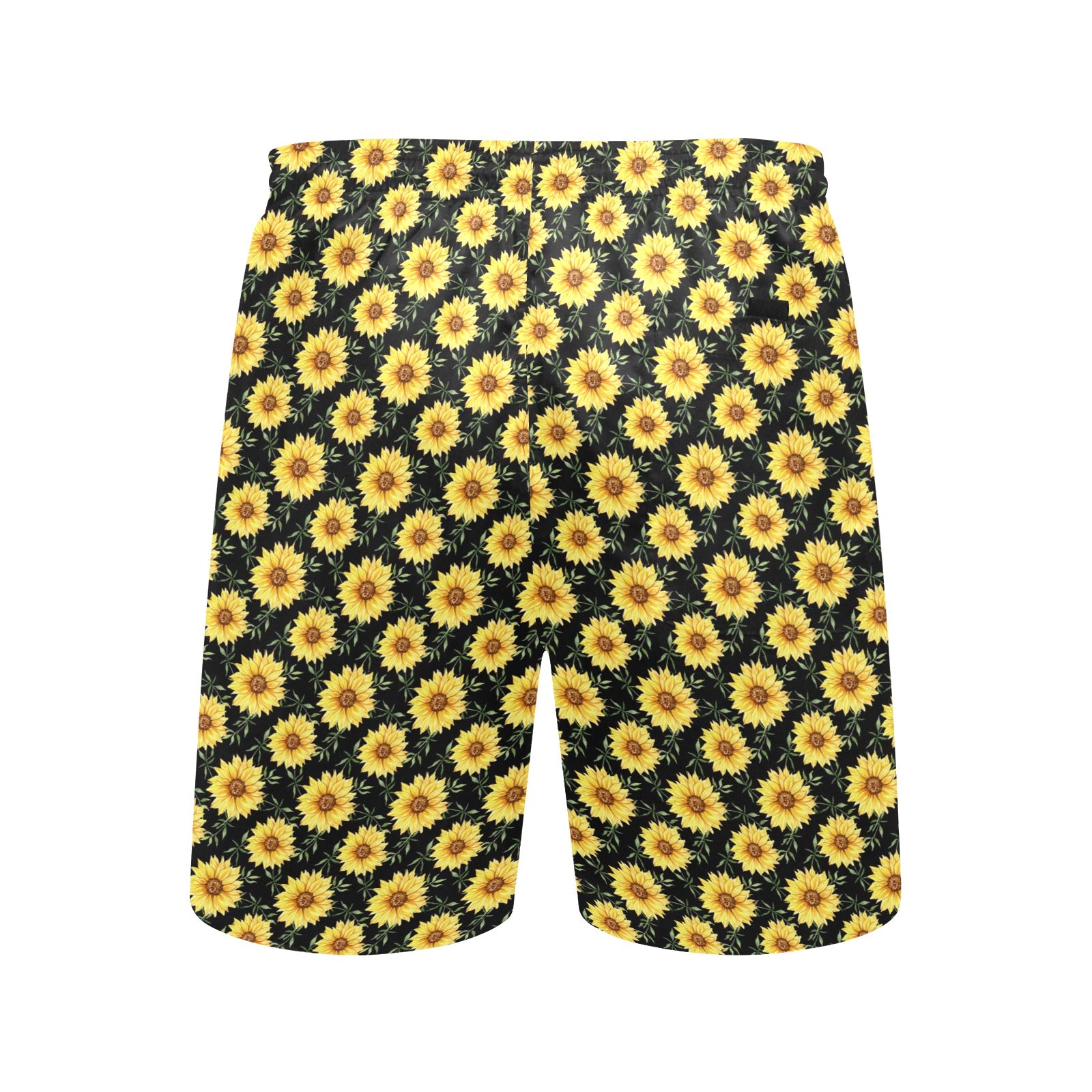Painted Sunflower Men's Mid-Length Beach Shorts Men's Mid-Length Beach Shorts Plants Printed Offshore