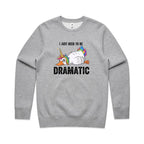 Dramatic Unicorn Goose AS Colour Stencil Crew Sweatshirt Unisex Grey Marle Sweatshirt animal Printed In Australia