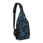 Blue Squiggle - Chest Bag