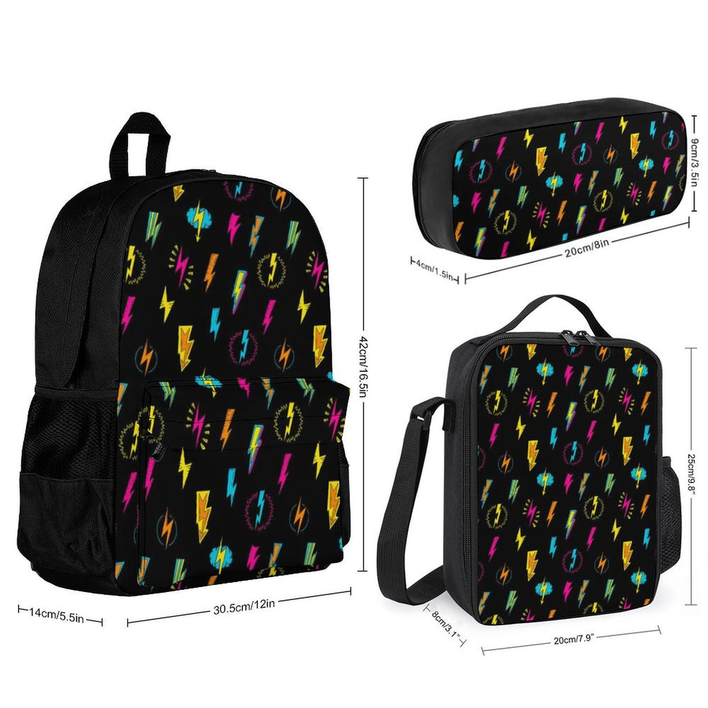 Fun Lightning - Three Piece Backpack Set