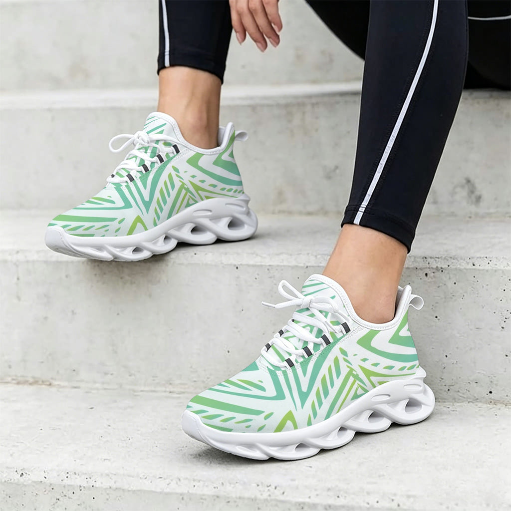 Green Abstract Women's Twisted Sole Sneakers