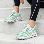 Green Abstract Women's Twisted Sole Sneakers