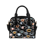 Eyes On Black Shoulder Handbag