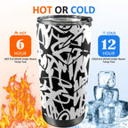 Graffiti - 20oz Mobile Tumbler with Lid (Black Lock) 20oz Travel Mug Printed Offshore