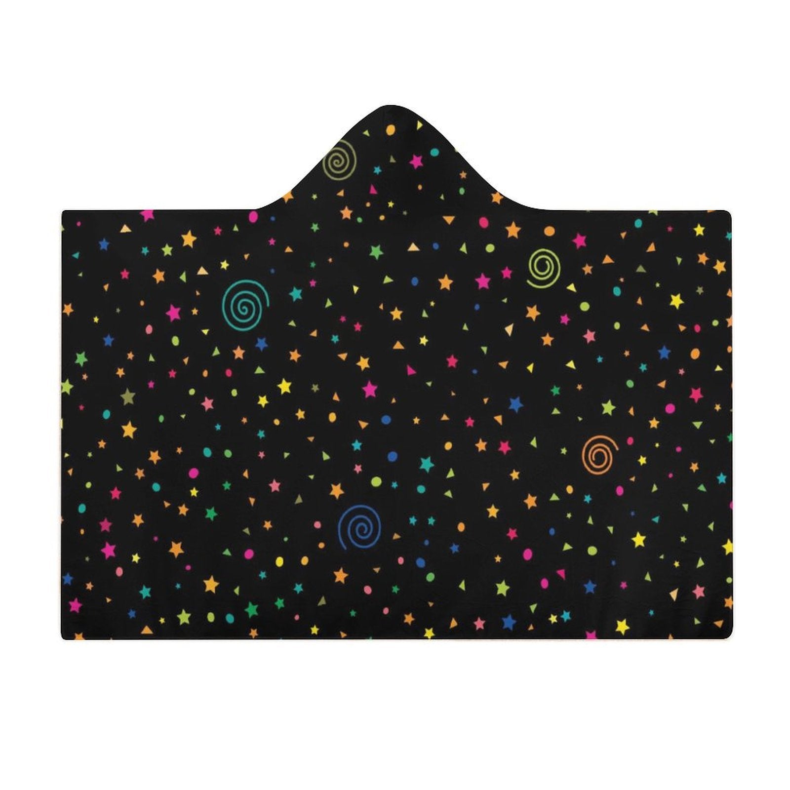Stars And Swirls Kids Hooded Blanket 100cm x 130cm Kids Hooded Blanket Printed Offshore