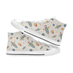 Rockets Men's High Top Canvas Shoes Men's Classic High Top Canvas Shoes Printed Offshore Space