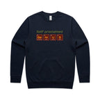 Self Proclaimed Genius, Periodic Table - AS Colour Stencil Crew Navy Sweatshirt Printed In Australia Science