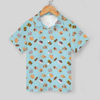 Classic Australian Food Icons Kids Cotton Short Sleeve Shirt
