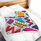 Graphic 80's - Double-Layer Fleece Blanket 51"x59"