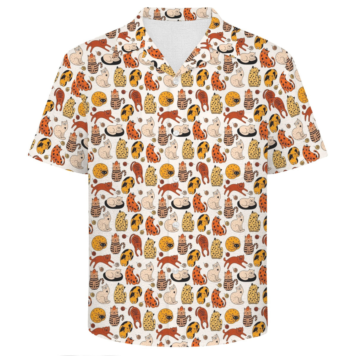 Cat Nap Men's Crinkle Hawaiian Shirt