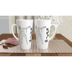 Personalised Mummy Needs A Coffee White Latte 17oz Ceramic Mug Personalised Latte Mug Globally Fulfilled Mum