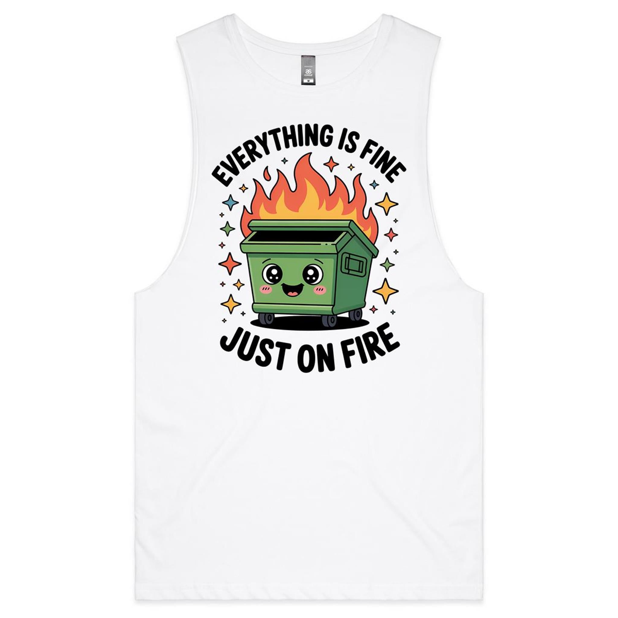 Skip Bin, Dumpster Fire - Mens Tank Top Tee