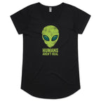 Alien, Humans Aren't Real Women's AS Colour Scoop Neck T-Shirt