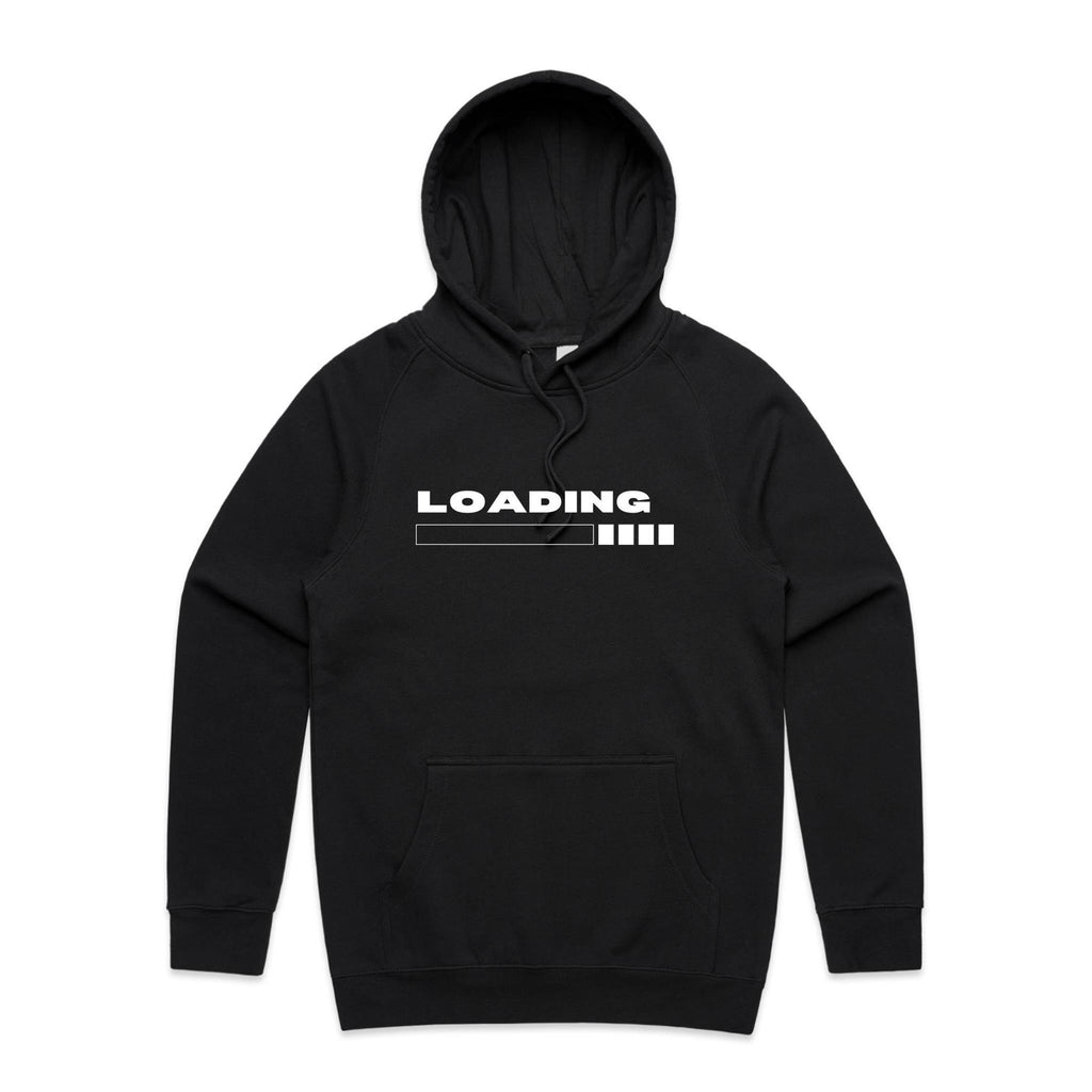 Loading - Supply Hood Black Mens Hoodie Printed In Australia Tech