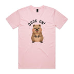 Quokka, Quok On Men's AS Colour T-shirt Pink Mens T-shirt animal Printed In Australia