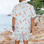 Summer Swim Men's Hawaiian Shirt & Shorts Set Men's Hawaiian Shirt & Shorts Set Printed Offshore Summer