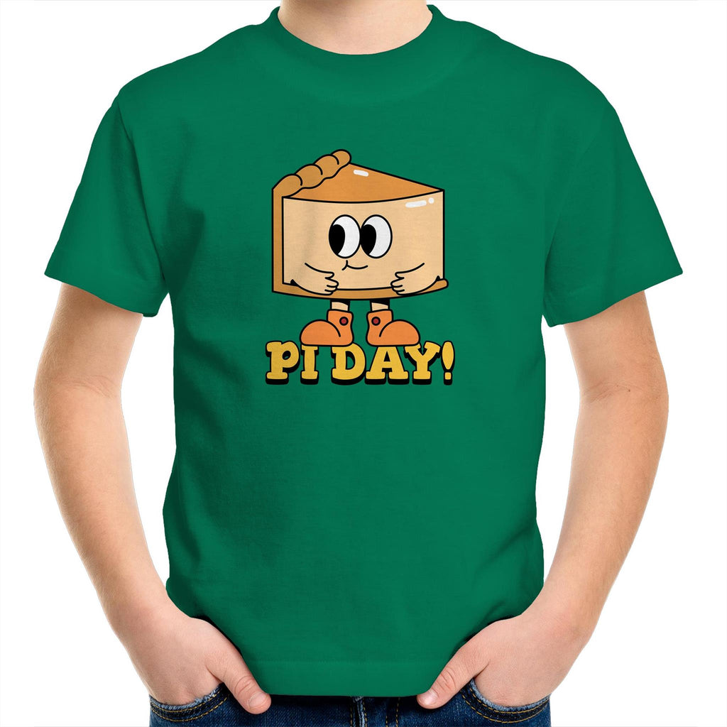 Pi Day - Kids Youth T-Shirt Kelly Green Kids Youth T-shirt Maths Printed In Australia