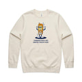I Remember When I Was Smarter Than My Phone AS Colour Stencil Crew Sweatshirt Unisex Ecru Sweatshirt Printed In Australia Tech