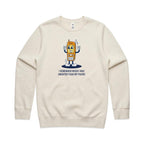 I Remember When I Was Smarter Than My Phone - AS Colour Stencil Crew Sweatshirt Ecru Sweatshirt Printed In Australia Tech