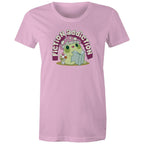 Fiction Addiction - Womens T-shirt Pink Womens T-shirt Printed In Australia Reading