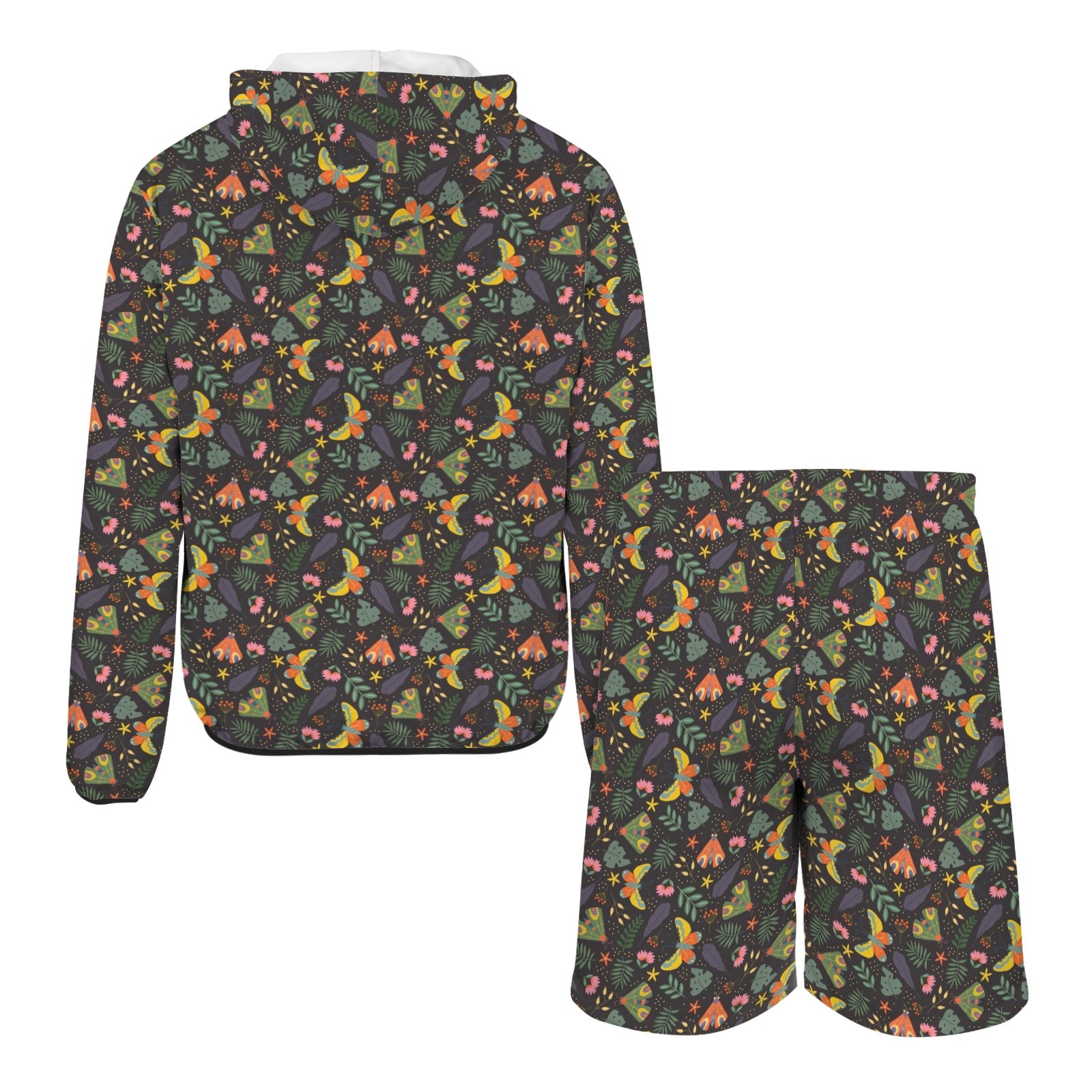 Dark Butterfly Men's Lightweight Sun Hoodie & Shorts Set Men's Lightweight Sun Hoodie & Shorts Printed Offshore