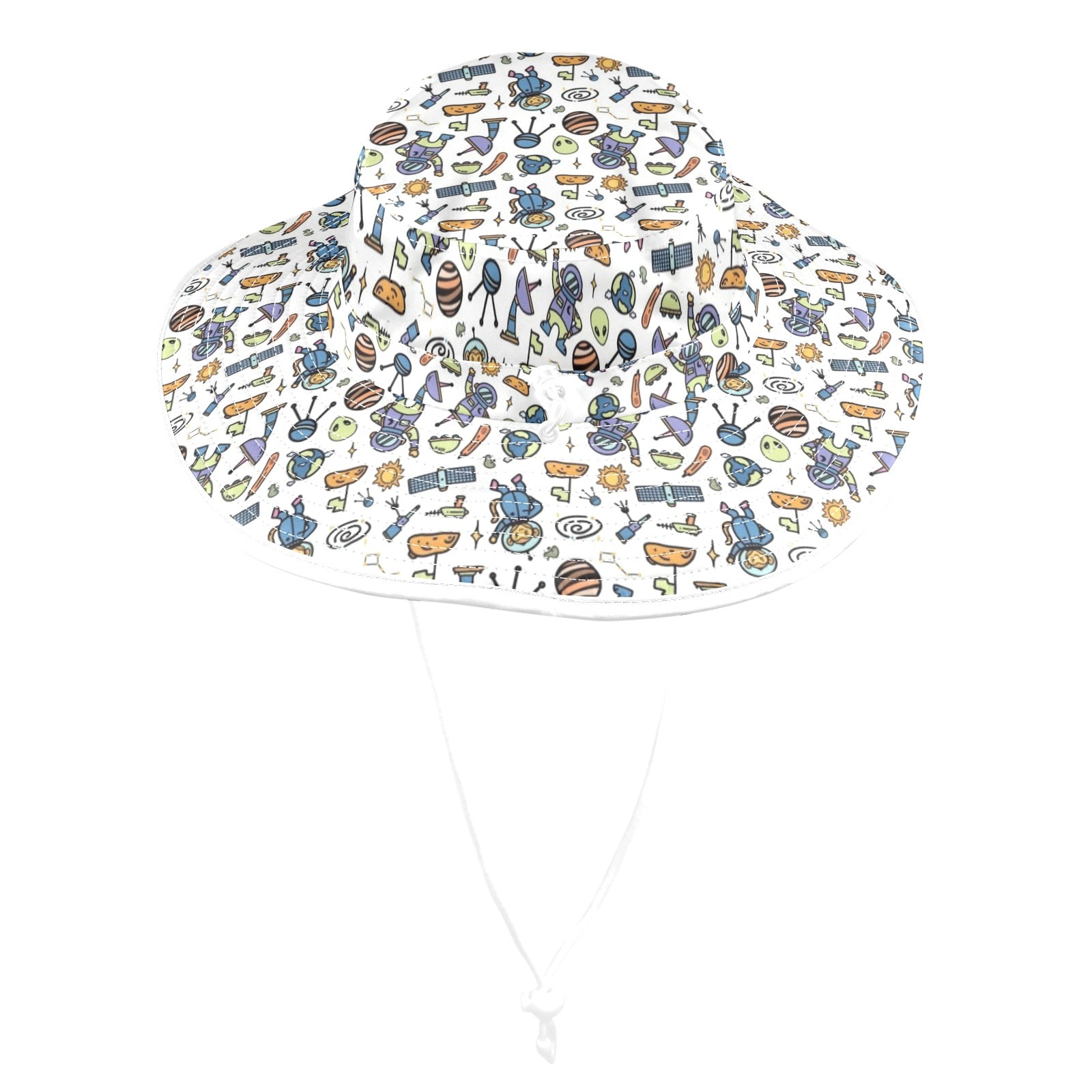 All About Space Wide Brim Bucket Hat Wide Brim Bucket Hat Printed Offshore Space