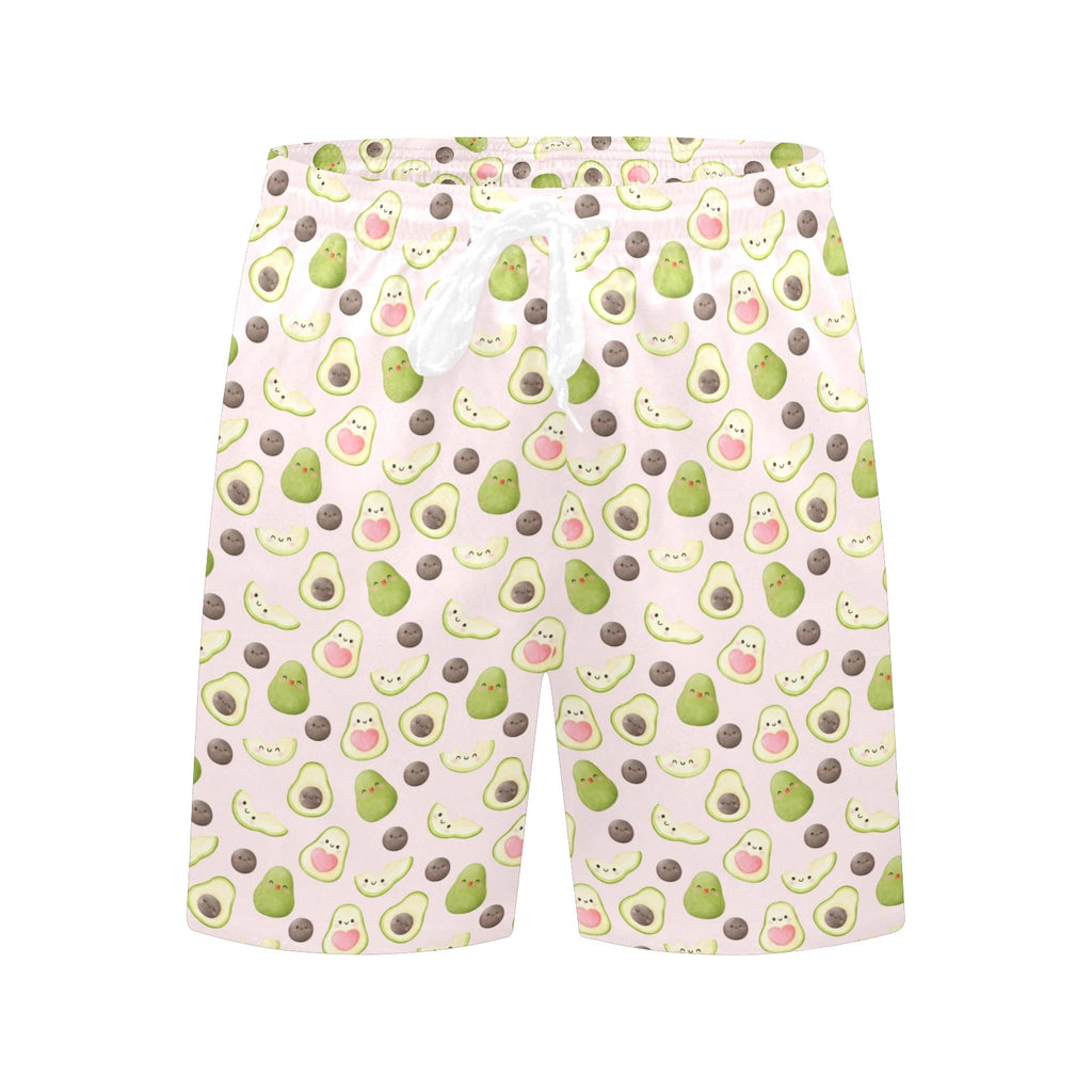 Avocado Love Men's Mid-Length Beach Shorts Men's Mid-Length Beach Shorts Food Printed Offshore