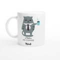Personalise - Not Before My Coffee - White 11oz Ceramic Mug Default Title Personalised 11oz Mug animal Coffee customise Globally Fulfilled personalise