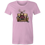 Reindeer, Christmas Movies Watching T-shirt - Womens T-shirt