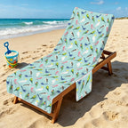 Australian Birds Beach Chair Towel Cover with Side Pockets