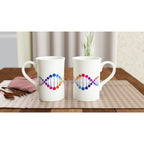 DNA - White 10oz Porcelain Slim Mug Porcelain Mug Globally Fulfilled Science