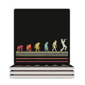 Trumpet Player Evolution Ceramic Coasters (Square) white Ceramic Coasters Music Printed Offshore