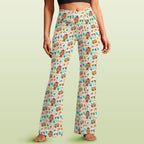 Cute Autumn Creatures High Waist Crossover Tummy Control Flare Leggings 5XL High Waist Flare Leggings animal Printed Offshore
