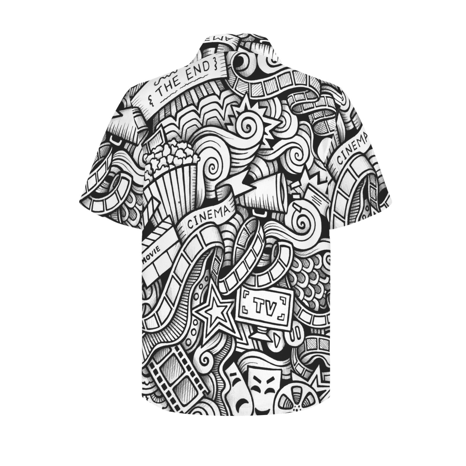 Entertainment Men's Short Sleeve Hawaiian Shirt Men's Hawaiian Shirt (New) Printed Offshore