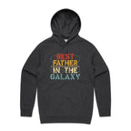 Best Father In The Galaxy - Mens Hoodie Asphalt Marle Mens Hoodie Dad Printed In Australia
