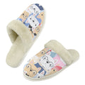 Dog Crowd Men's Fur Trim Thick-Sole Indoor Slippers 2XL Men's Fur Trimmed Slippers animal Printed Offshore