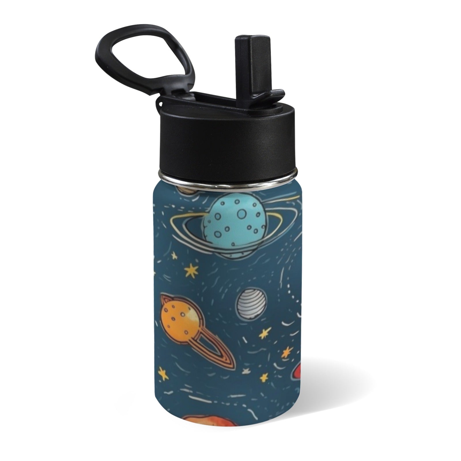 Galaxy 12oz Kids Water Bottle with Straw Lid