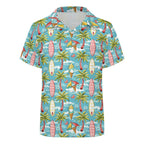 Summer Surf Kids Youth Short Sleeve Button Up Shirt
