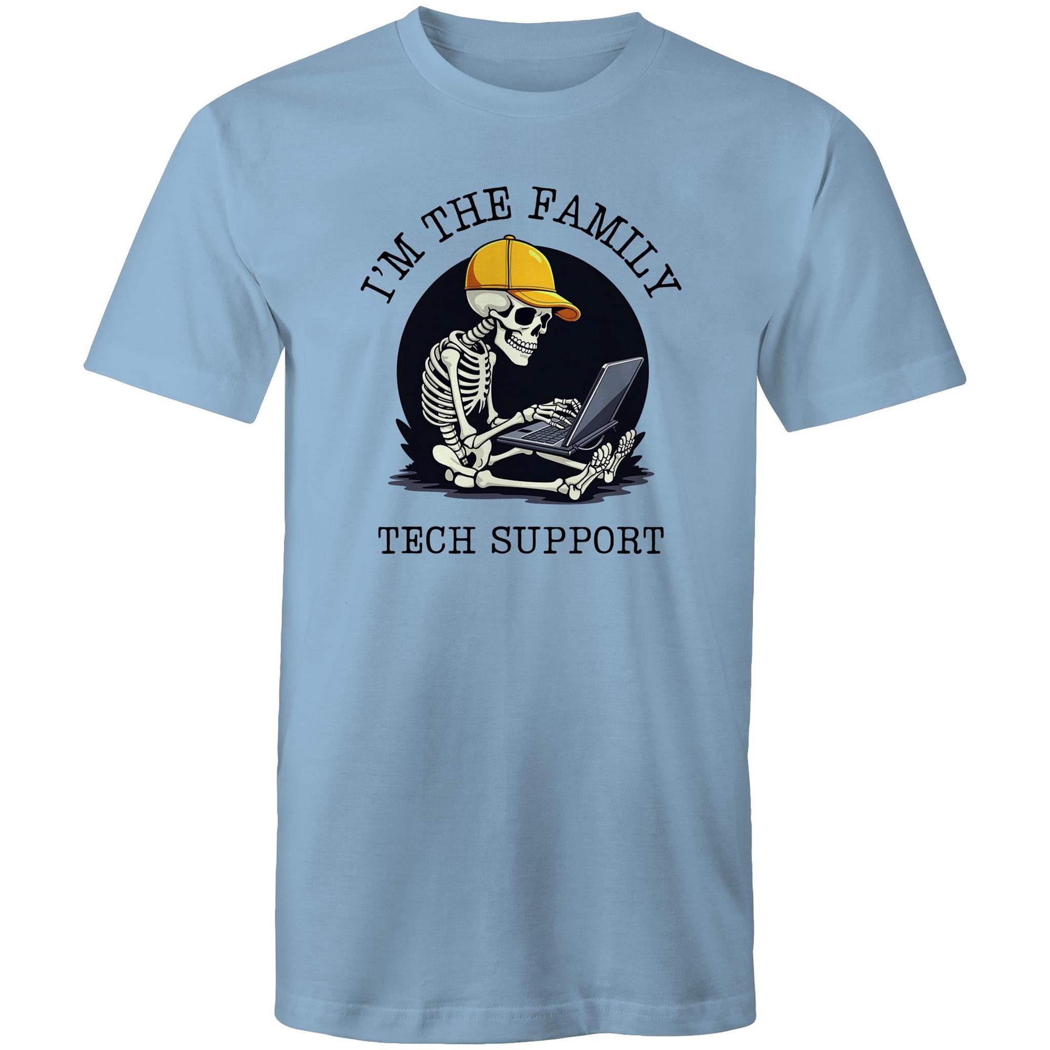 I'm The Family Tech Support - Mens T-Shirt Carolina Blue Mens T-shirt Printed In Australia Tech
